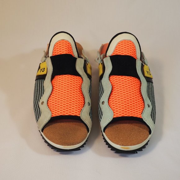 New with Defects - Yohji Yamamoto x Adidas Y-3 Orange Malye Sandals - Size 8.5 B - Picture 7 of 13